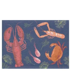 Skaldjursfest bordbrikke 35x48 cm