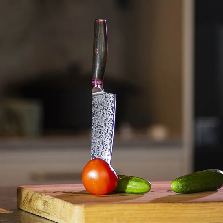 Skarp santokukniv 17,8 cm stål/tre