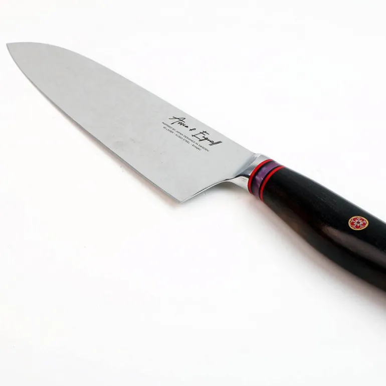 Skarp santokukniv 17,8 cm stål/tre