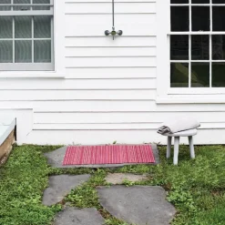 Skinny Stripe dørmatte 61x91 cm raspberry