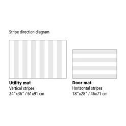 Skinny Stripe dørmatte 46x71 cm shadow