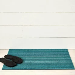 Skinny Stripe dørmatte 46x71 cm turquoise