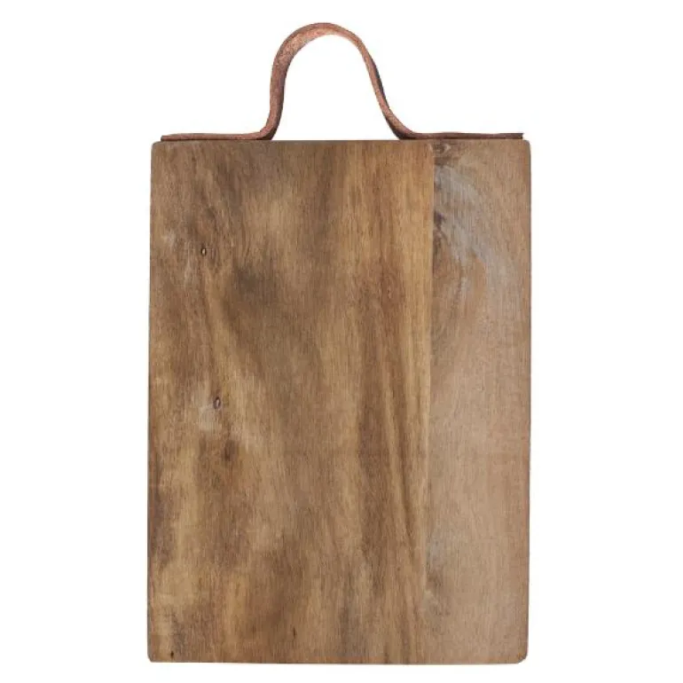 Skjærebrett med rem akasie 26x18 cm