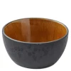 Skål 14 cm svart/amber