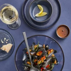 Skål 12 cm svart/blå