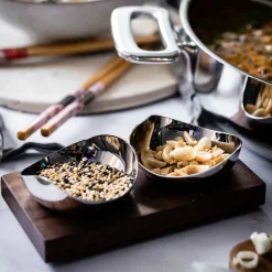 Skål med brett 2 stk valnøtt