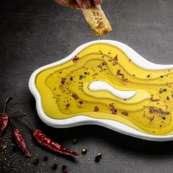 Skål til olivenolje 22 cm hvit