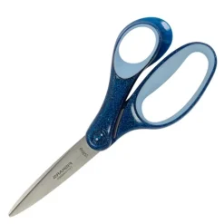 Skolesaks venstre 12+ år 18 cm glitter blå