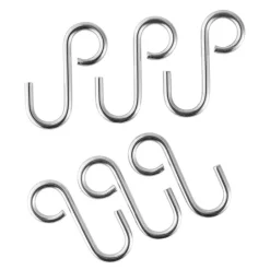S-kroker 6 stk rustfritt stål