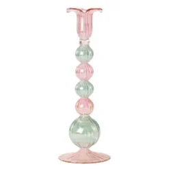 Sky lysestake 25 cm rosa/grønn