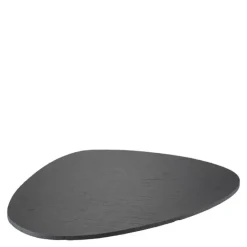 Slate serveringsfat 30x25 cm oval svart