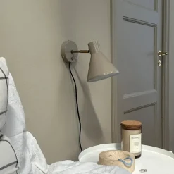 Sleep vegglampe 17 cm beige