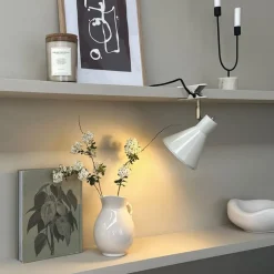 Sleep vegglampe med klemme 16 cm kit-white