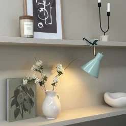 Sleep vegglampe med klemme 16 cm mint