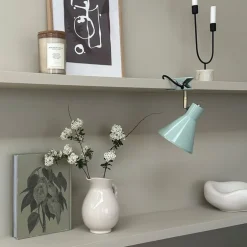 Sleep vegglampe med klemme 16 cm mint