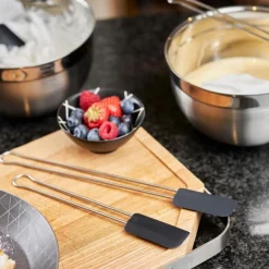 Slikkepott smal 26x2,75 cm stål/silikon