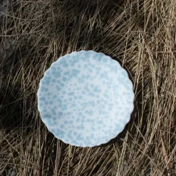 Slåpeblom asjett 21 cm blå