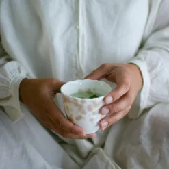 Slåpeblom kopp uten hank 20 cl 2 stk rosa