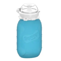 Snacker drikkeflaske/klemmepose 177 ml clear blue