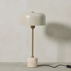 Sofillia bordlampe 53 cm sand/lys gull