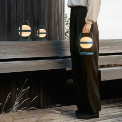 Soft spot solar circular lampe 25 cm forest green