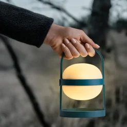 Soft spot solar circular lampe 18,5 cm forest green