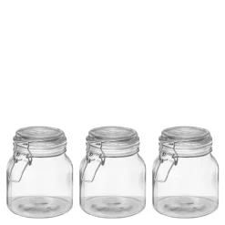 Sogn glasskrukke sett 0,5L 3 stk klar