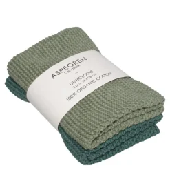 Solid kjøkkenklut strikket 26x26 cm 2 stk mint