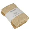 Solid kjøkkenklut strikket 26x26 cm 2 stk golden straw