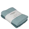 Solid kjøkkenklut strikket 26x26 cm 2 stk aqua