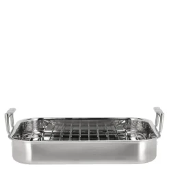 Somme langpanne m/rist 32x26,5 cm rustfritt stål