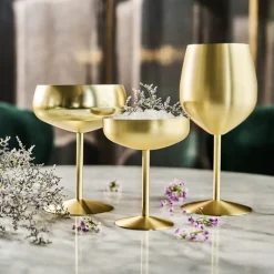 Sontell Gold champagneglass 45 cl stål/gull