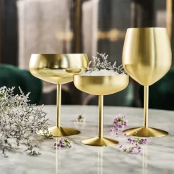 Sontell Gold champagneglass 18 cl stål/gull