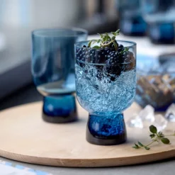 Sorrento vannglass 30 cl 4 stk blå