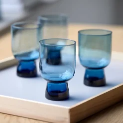 Sorrento vannglass 30 cl 4 stk blå