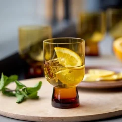 Sorrento vannglass 30 cl 4 stk amber