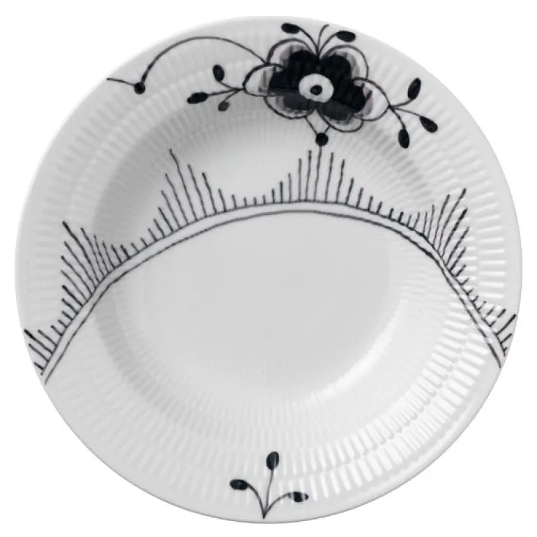 Sort Mega Riflet dyp tallerken 21 cm