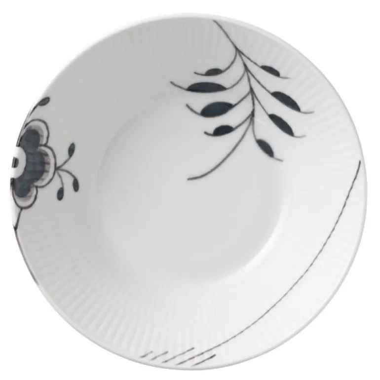 Sort Mega Riflet dyp tallerken 17 cm