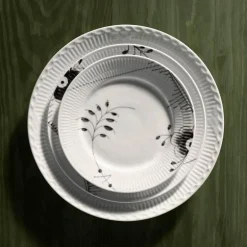 Sort Mega Riflet flat tallerken 19 cm