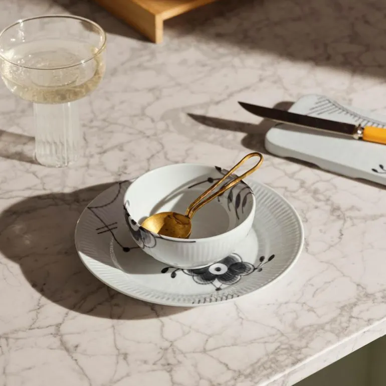 Sort Mega Riflet skål 24 cl