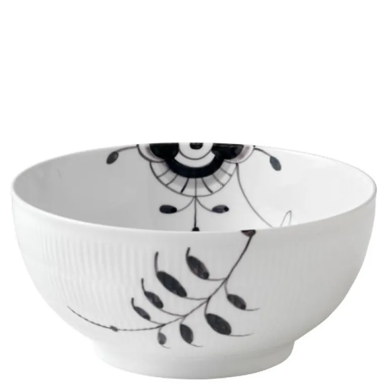 Sort Mega Riflet skål 24 cm