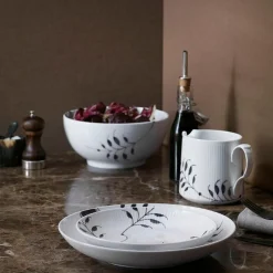 Sort Mega Riflet skål 24 cm