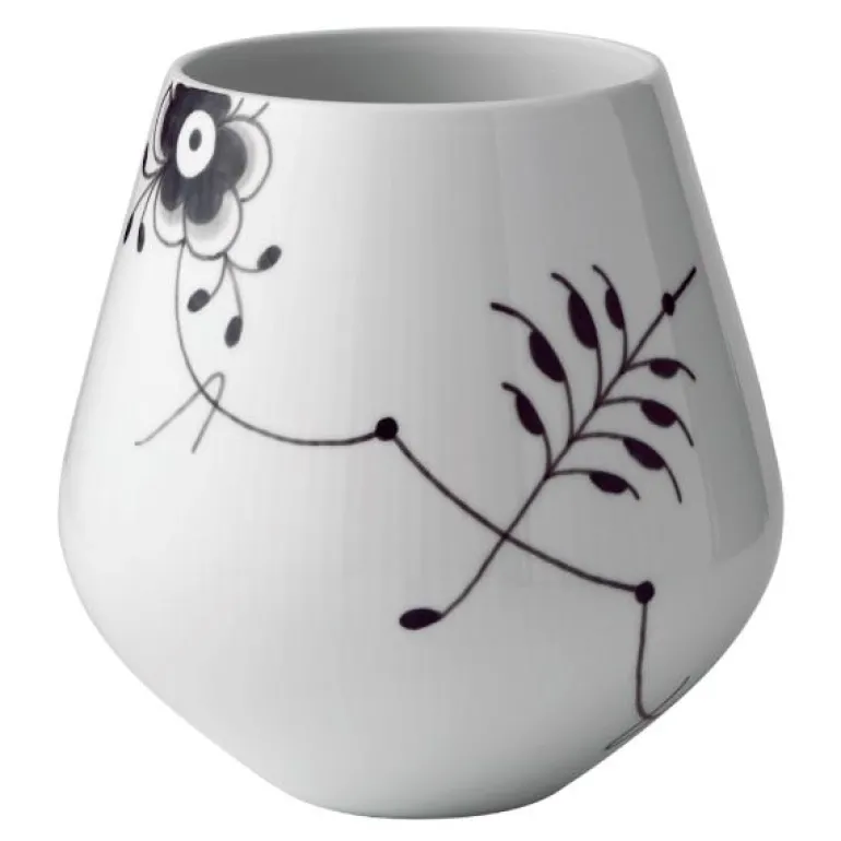Sort Mega Riflet vase 20,5 cm