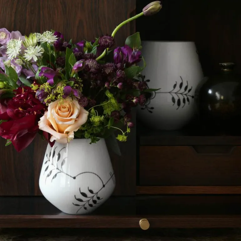 Sort Mega Riflet vase 20,5 cm