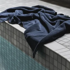 Spa håndkle 70x140 cm mørk blå