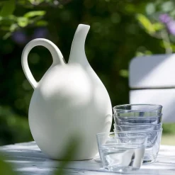 Spaltekannen original versjon vannkanne/vase 18 cm hvit