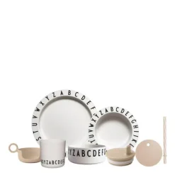 Spis & lær barneservise beige