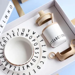 Spis & lær barneservise beige