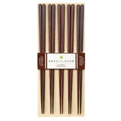 Spisepinner 5 par tre/brun