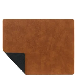 Square Bull brikke tosidig cognac/svart